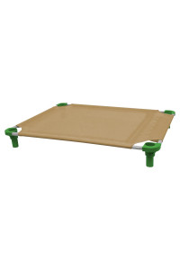 40x30 Pet Cot in Tan with Dustin Green Legs, Unassembled