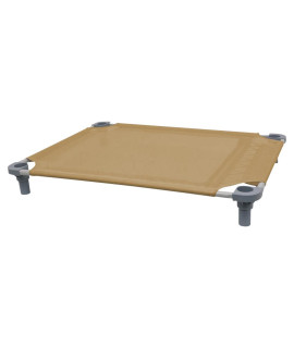 40x30 Pet Cot in Tan with Gray Legs, Unassembled