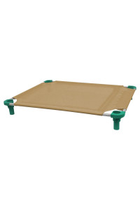 40x30 Pet Cot in Tan with Teal Legs, Unassembled