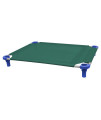 40x30 Pet Cot in Teal with Blue Legs, Unassembled