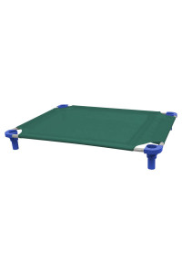 40x30 Pet Cot in Teal with Blue Legs, Unassembled