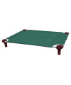40x30 Pet Cot in Teal with Burgundy Legs, Unassembled