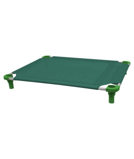40x30 Pet Cot in Teal with Dustin Green Legs, Unassembled