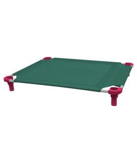 40x30 Pet Cot in Teal with Fuchsia Legs, Unassembled