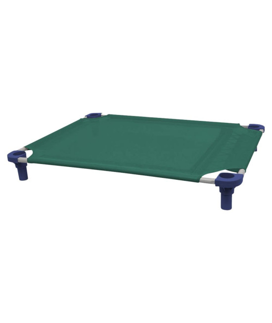 40x30 Pet Cot in Teal with Navy Legs, Unassembled