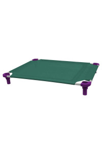 40x30 Pet Cot in Teal with Purple Legs, Unassembled