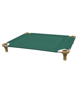40x30 Pet Cot in Teal with Tan Legs, Unassembled