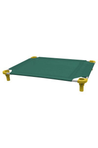 40x30 Pet Cot in Teal with Yellow Legs, Unassembled