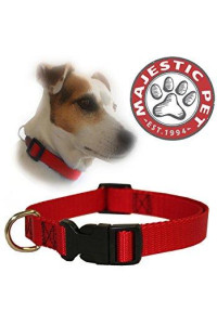 14in - 20in Adjustable Collar Red, 40 - 120 lbs Dog By Majestic Pet Products