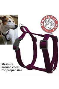 12in - 20in Harness Burgundy, Sml 10 - 45 lbs Dog By Majestic Pet Products
