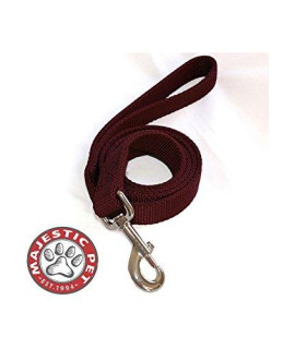 1in x 4ft Dbl Lead Burgundy By Majestic Pet Products