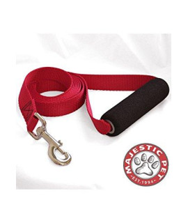 1in x 4ft Easy Grip Handle Leash Red By Majestic Pet Products