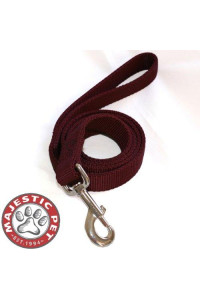 1in x 6ft Dbl Lead Burgundy By Majestic Pet Products