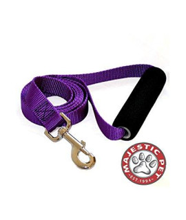 1in x 6ft Easy Grip Handle Leash Purple By Majestic Pet Products