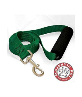 1in x 6ft Easy Grip Handle Leash Green By Majestic Pet Products