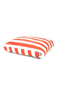 Burnt Orange Vertical Stripe Small Rectangle Pet Bed