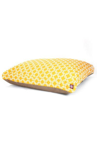 Yellow Links Large Rectangle Pet Bed