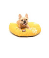 Yellow Coral Small Round Pet Bed