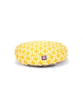 Yellow Links Small Round Pet Bed