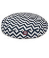 Teal Chevron Small Round Pet Bed
