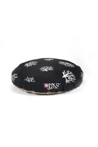 Black Coral Large Round Pet Bed