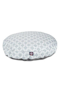 Gray Links Large Round Pet Bed