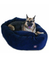 52" Navy Villa Collection Micro-Velvet Bagel Bed By Majestic Pet Products