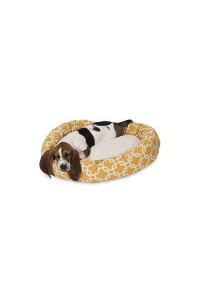 32" Yellow Links Sherpa Bagel Bed