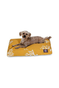 Yellow Coral Small Rectangle Pet Bed