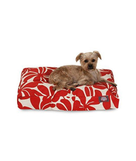 Red Plantation Small Rectangle Pet Bed