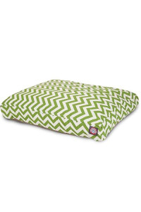 Sage Chevron Small Rectangle Pet Bed