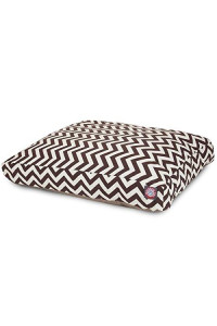 Chocolate Chevron Small Rectangle Pet Bed