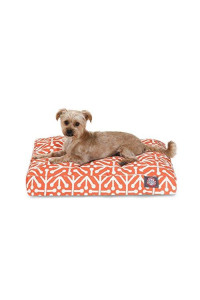 Orange Aruba Small Rectangle Pet Bed