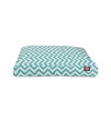 Teal Chevron Small Rectangle Pet Bed