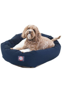 32" Blue & Sherpa Bagel Bed By Majestic Pet Products