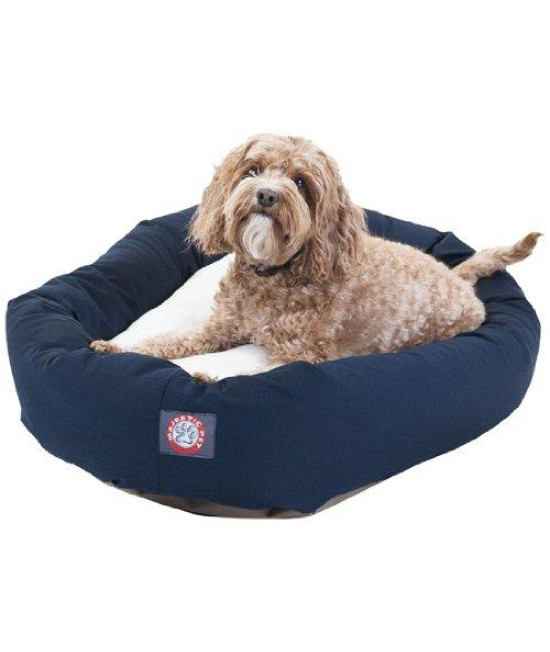 32" Blue & Sherpa Bagel Bed By Majestic Pet Products