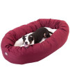 40" Burgundy & Sherpa Bagel Bed By Majestic Pet Products