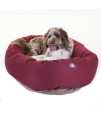 52" Burgundy & Sherpa Bagel Bed By Majestic Pet Products