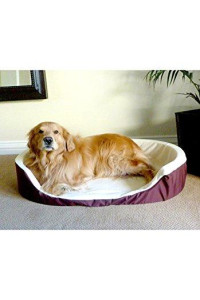 28x21 Burgundy Lounger Pet Bed By Majestic Pet Products-Medium