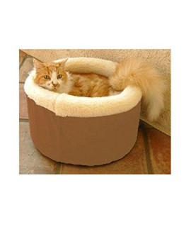 16" Khaki Cat Cuddler Pet Bed By Majestic Pet Products