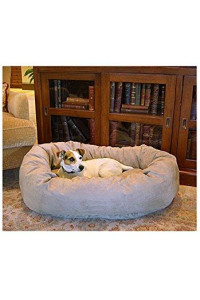 40" Stone Suede Bagel Dog Bed By Majestic Pet Products