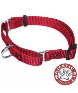 10in - 16in Martingale Red, 10 - 45 lbs Dog By Majestic Pet Products