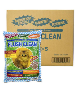 Flush Clean Cat Litter (One case of 5 bags)