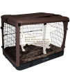 *NEW* THE OTHER DOOR STEEL CRATE WITH PAD, 27", CHOCOLAT