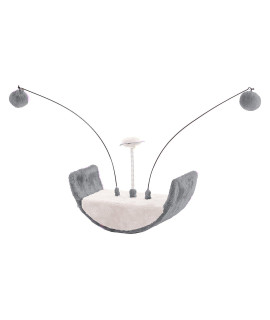 PetPals Whimsi-M - Grey Cradle Shape Teaser Toy
