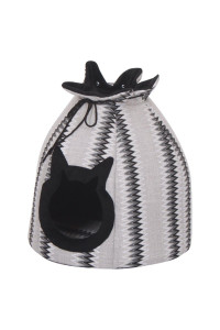 PetPals Canopy - Black and White with Fun Cat Design Cabana