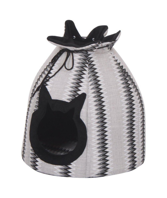 PetPals Canopy - Black and White with Fun Cat Design Cabana