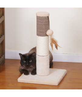 PetPals Pokey - Chocolate and Cream and Sisal Scratching Post
