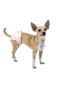 PoochPants Reusable Dog Diaper X-Small Pink 4 to 7 lbs