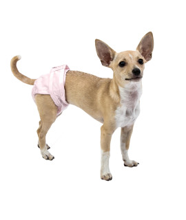 PoochPants Reusable Dog Diaper X-Small Pink 4 to 7 lbs
